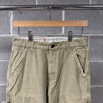 1990s Y2K Mossimo Tan Canvas Cargo Pants