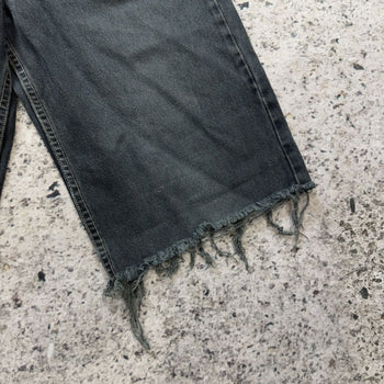 1990s Y2K Thrashed Faded Denim Skater Shorts