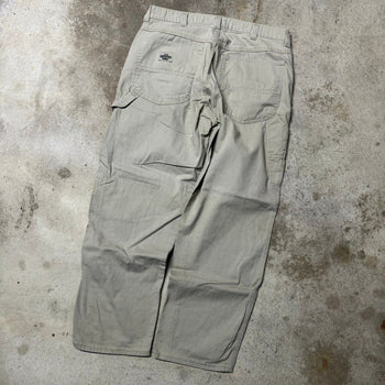 2000s LEE DUNGAREES BAGGY TAN CARPENTER PANTS