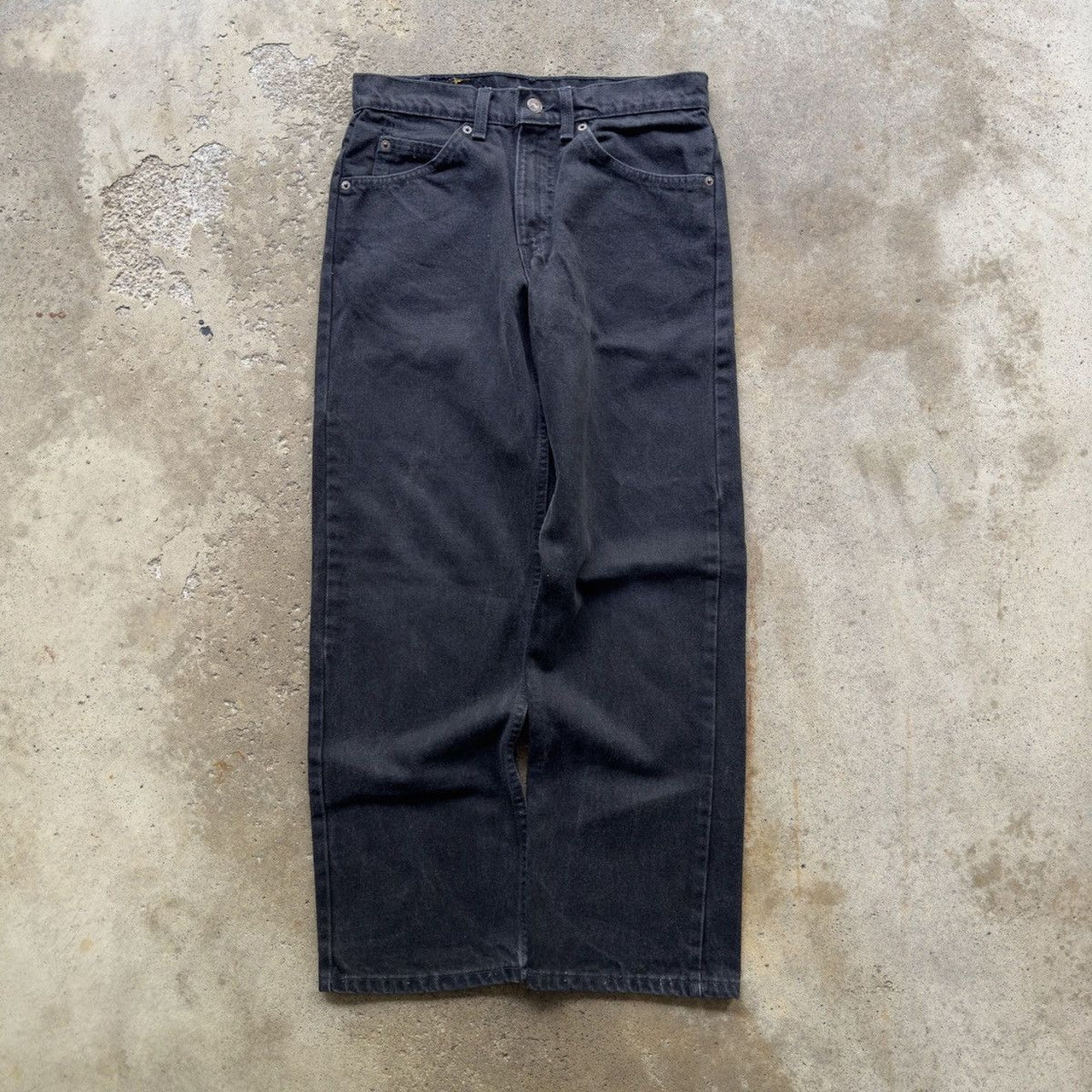 1990S LEVI'S 562 LOOSE FIT BAGGY DENIM BLACK SKATER JEANS