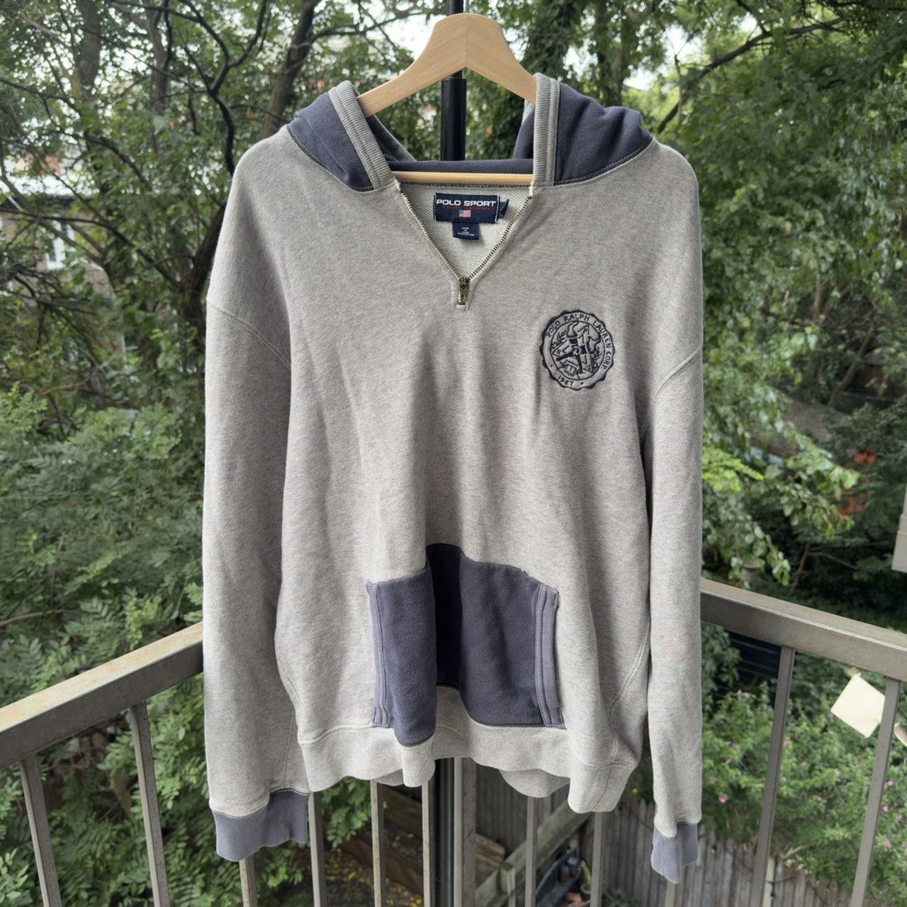 1990s / 2000s Polo Sport Quarter Zip Up Hoodie