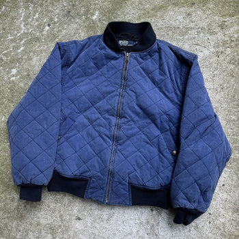 Chaqueta bomber azul marino acolchada de POLO RALPH LAUREN de los años 2000