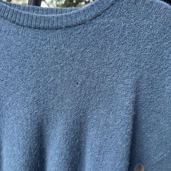 1980s Alpaca Wool Blue Light Sweater