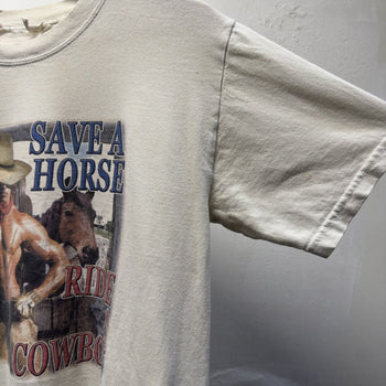 Vintage 2000s Save A Horse Ride A Cowboy Faded Tee