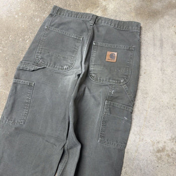 2000s Carhartt Baggy Faded Moss Green Carpenter Pants