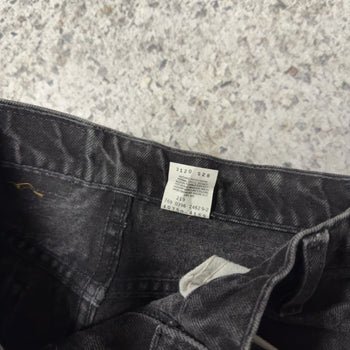 Vaqueros Levi's 550 con lengüeta naranja y negro descolorido de los años 90