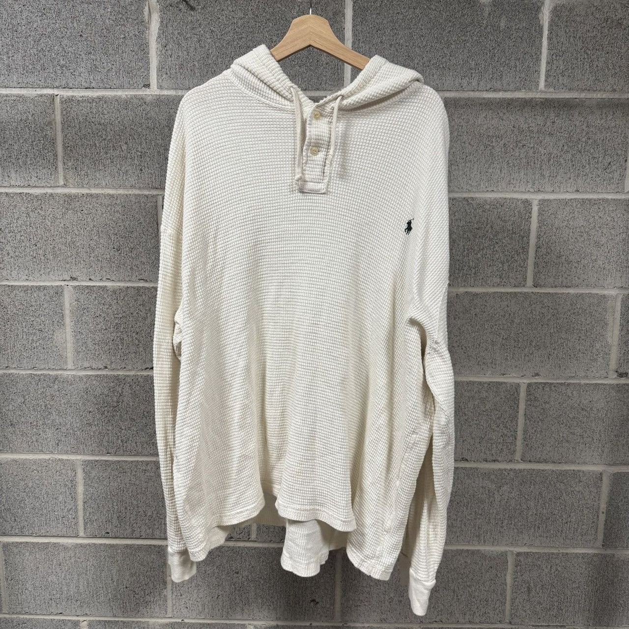 1990s Polo Ralph Lauren Waffle Knit Hoodie