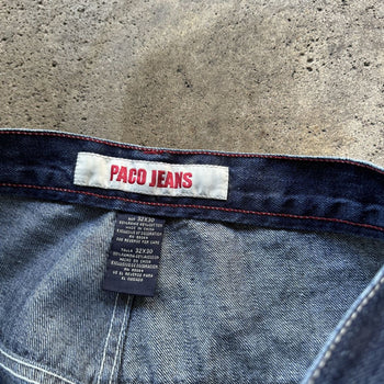 1990s/2000s Y2K PACO JEANS BAGGY PATCH DENIM SKATER JEANS