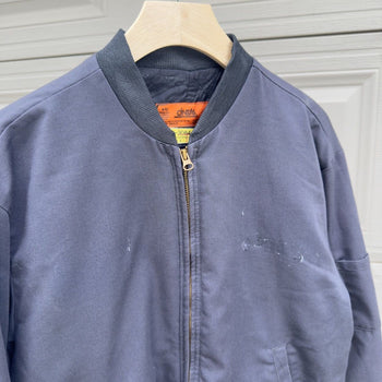 1980s/1990s Sun Faded Grey Distressed Thrashed Work Jacket