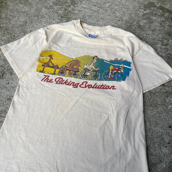 1980s THE BIKING EVOLUTION CARTOON TEE