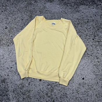 1980s Hanes Yellow Raglan Sweatshirt