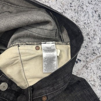 RRL SLIM JAPANESE SELVEDGE BLACK DENIM JEANS
