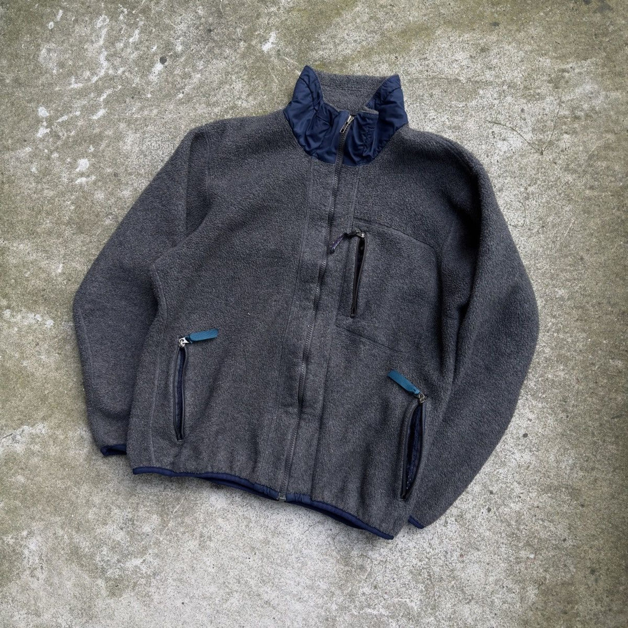 1990年代 パタゴニア フルジップ フリース USA製 グレー