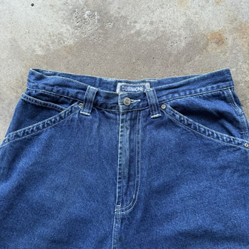 2000S Y2K BAGGY CARPENTER DENIM SKATER SHORTS JORTS