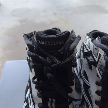 BALENCIAGA RUNNER HIGH TOP SNEAKERS WHITE BLACK