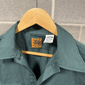 1990s Big Ben Garage Grey Mechanic Work Shirt