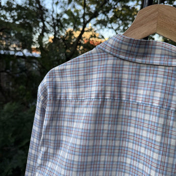1970s Levi's Thrashed Faded Distressed Light Plaid Shirt