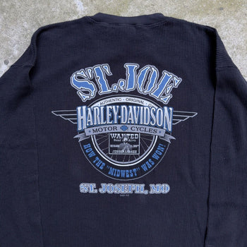 2000s HARLEY DAVIDSON FLAME LOGO THERMAL LONGSLEEVE