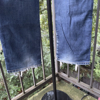 1980s Faded Distressed Wrangler Work Jeans