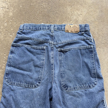 1990S/2000S Y2K BAGGY SKATER DENIM TRACK JEAN SHORTS JORTS