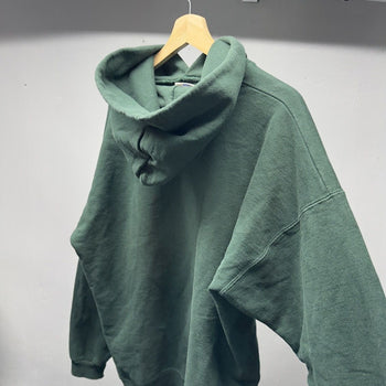 2000s Blank Green Boxy Wide Fit Hoodie
