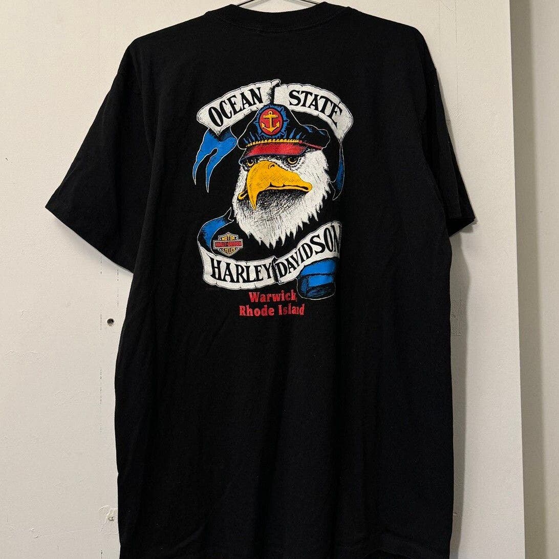 1990s HARLEY DAVIDSON WOLF RHODE ISLAND TEE