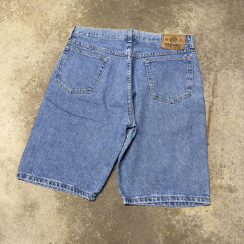 2000s WRANGLER BAGGY LIGHT WASH DENIM WORK JEAN SHORTS JORTS