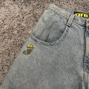 1990s Jnco Stinger Baggy Wide Skater Denim Jean Shorts