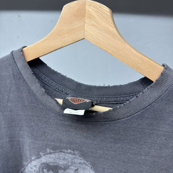 2010s Harley Davidson Thrashed Faded Distressed Cut Off Tee