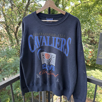 1990s Thrashed Faded Cleveland Cavs NBA Sweatshirt