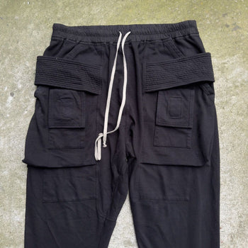 RICK OWENS DRKSHDW FW22 STROBE CREATCH CARGO SWEATPANTS