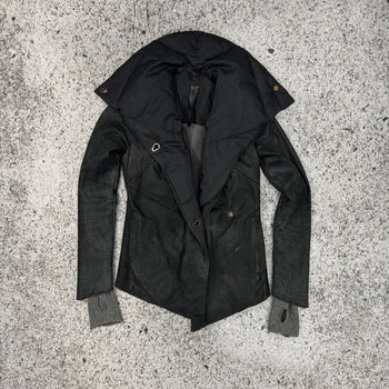 ISAAC SELLAM EXPERIENCE LAMBSKIN LEATHER DOWN JACKET