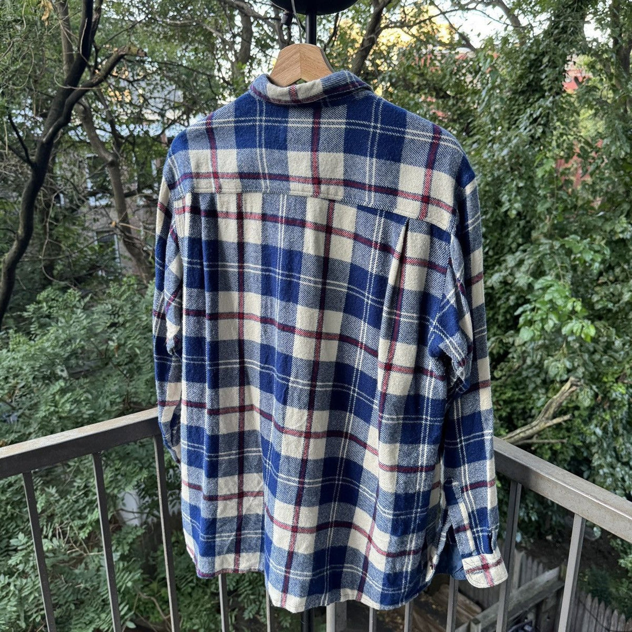1990s Faded Plaid Flannel Shirt