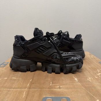 Prada Cloudbust Thunder Black Sequin Sneakers