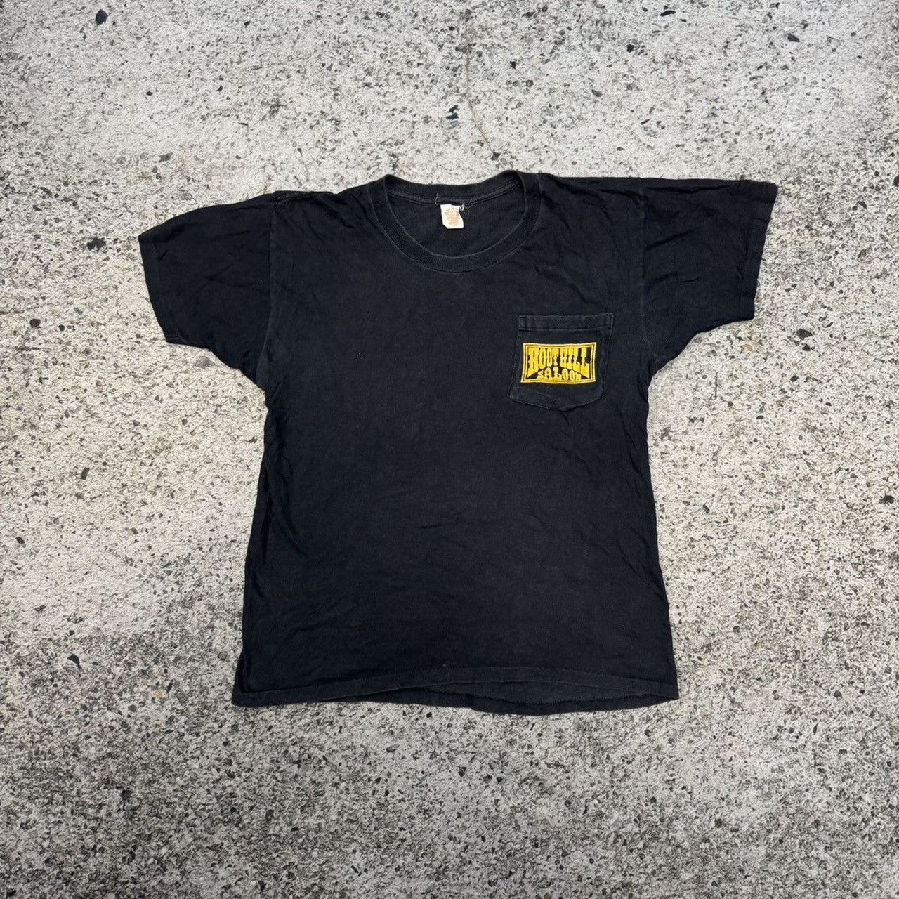 1980年代のフェイド ブートヒル サルーン ペーパーシン Tシャツ