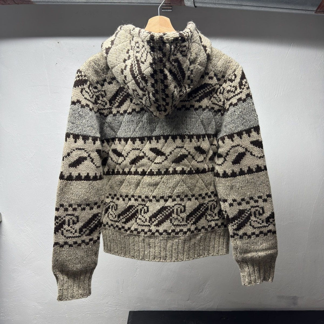 RRL Jacquard Wool Zip Cowichan Hoodie Sample