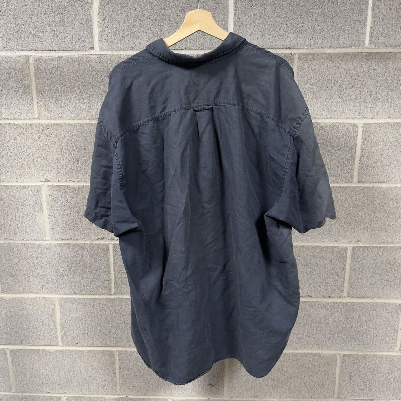 2000s Gap Faded Blue Cotton Linen Shirt