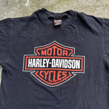 1990s HARLEY DAVIDSON BIG LOGO AKRON OHIO TEE