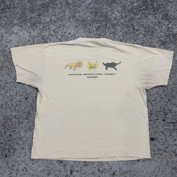 1990s Wildlife Conservation Society Tee Thrashed Faded