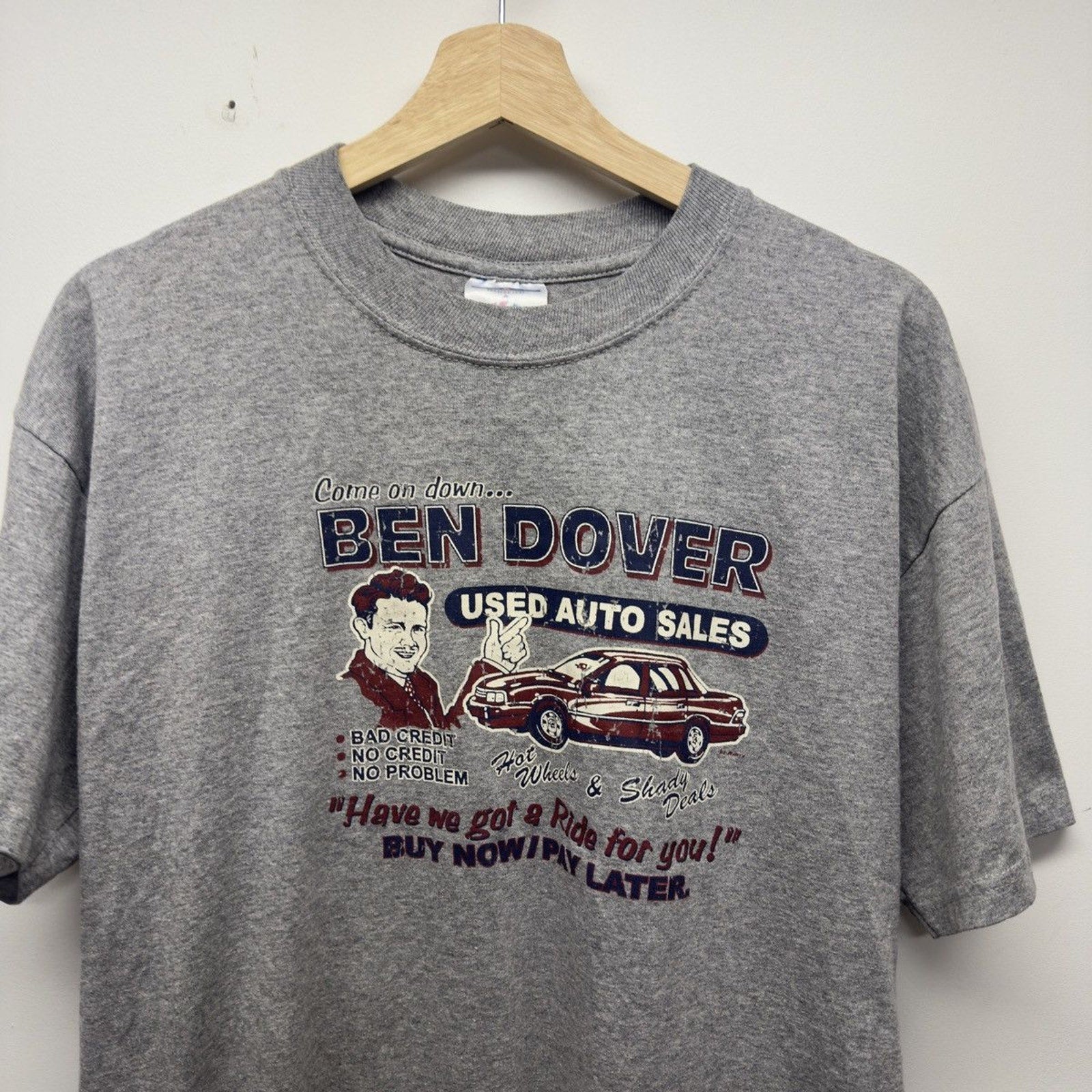 Vintage 2000s Ben Dover Auto Sales Tee Faded