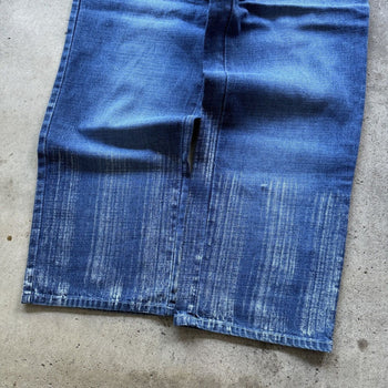 2000S Y2K KOMANI BAGGY FLARE DENIM GRAFFITI SKATER JEANS