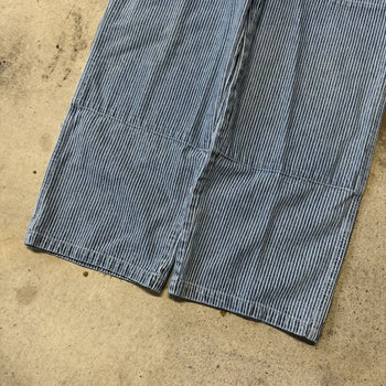 2000s GAP CONTRACTOR PINSTRIPE BAGGY WIDE LEG DENIM JEANS