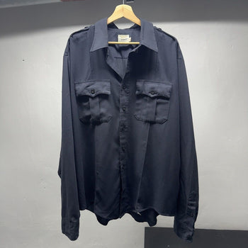1970s Faded Thrashed Security Uniform Rayon Shirt