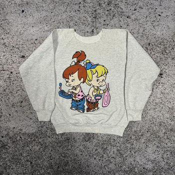 1990s Flintstones Bam Bam Pebbles Raglan Crewneck