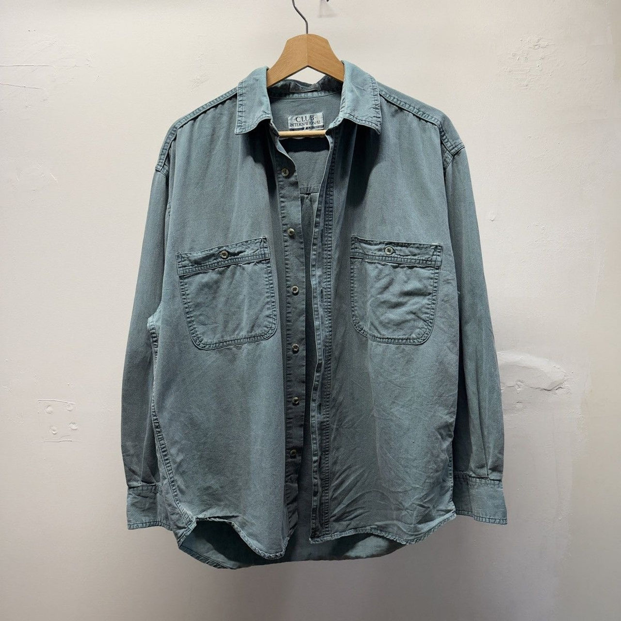 Vintage 1990s Faded Distressed Work Shirt