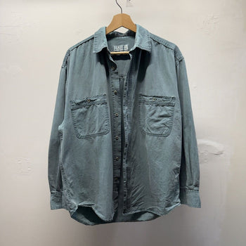 Vintage 1990s Faded Distressed Work Shirt