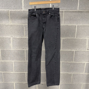 1990s Levi's 501 Faded Black Jeans - Made in USA