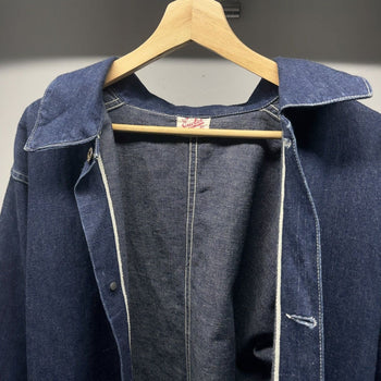 1930s 1940s WW2 One Pocket Selvedge Denim Chore Coat Union Made