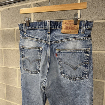 1990s Levi’s 517 Thrashed Faded Distressed Jeans - Made in USA