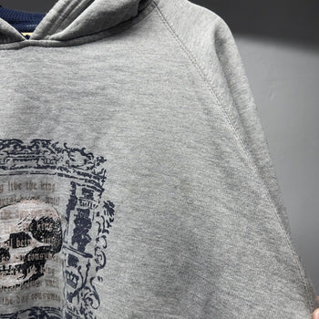 2000s Thrashed Faded Distressed Skull Hoodie